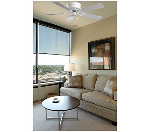 Minka-Aire F565-WH Mesa 52 Inch Flush Mount Low Profile Ceiling Fan in White Finish MINKA-AIRE