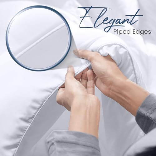 Utopia Bedding Comforters Queen Size, All Season Duvet Insert, Down Alternative Box Stitched Bed Comforter with Corner Tabs, Machine Washable (White) Utopia Bedding