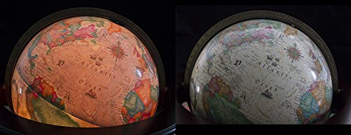 Replogle Globes Lancaster Illuminated Globe, Antique Ocean, 12-Inch Diameter, Large, Off- White Replogle