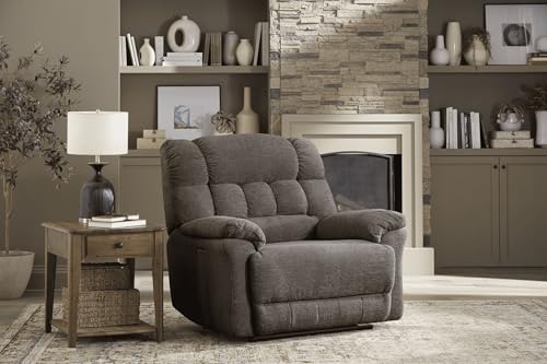 Oversized Recliner Chair for Big and Tall Adults – Power Zero Gravity Recliner with Wide Seat, Heavy-Duty Big Man, Supports Up to 450 lbs, Brown