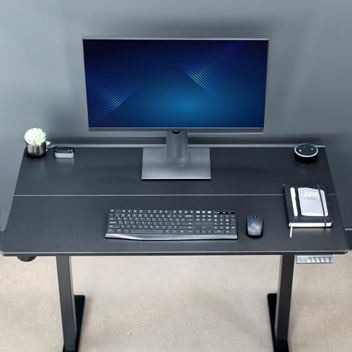 VIVO Electric 44 x 24 in Standing Desk, Memory Height Adjustment, Black Top Black Frame, DESK-E144B VIVO