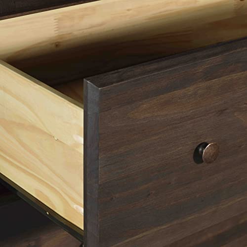 Grain Wood Furniture Shaker 2-Door Wardrobe, Solid Wood with Expresso Finish Grain Wood Furniture