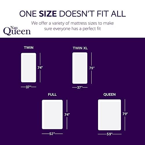 NapQueen 8 Inch Innerspring Full Size Medium Firm Memory Foam Mattress, Bed in a Box White NapQueen