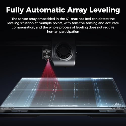 Official Creality 3D Printer K1 Max, 600mm/s High Printing Speed with AI Camera& AI Lidar,Smart OS System, Auto-Leveling, Dual Fans Cooling Creality