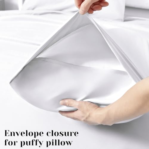 BYSURE Hotel Luxury Bed Sheets Set 4 Piece(Twin, White) - Super Soft 1800 Thread Count 100% Microfiber Sheets with Deep Pockets, Wrinkle & Fade Resistant BYSURE