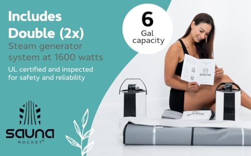 Sauna Rocket 3-Person Full Body Portable Sauna | in-Home Use for Relaxation, Recovery, and Wellness (Tent & Steamers) Sauna Rocket