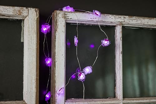 Silver Buffalo Hello Kitty Face with Pink Bow 20ct Decorative String Lights, 7 Feet Long, Battery Powered, Warm White LED Silver Buffalo