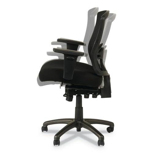 Alera Etros Series Petite Mid-Back Multifunction Mesh Chair, Black Alera