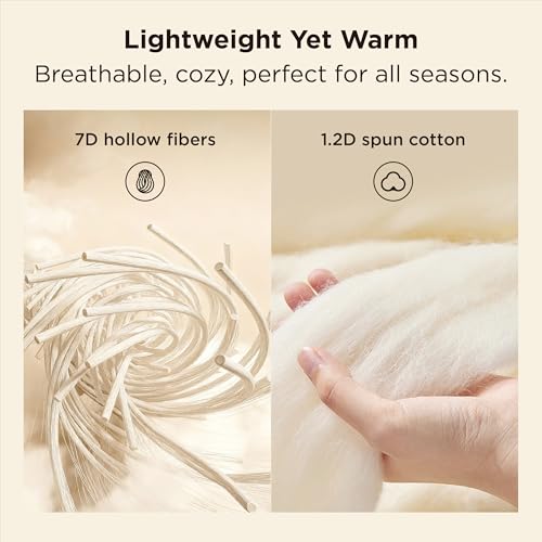Bedsure Twin Comforter Duvet Insert, All Season Bed Comforter, Quilted Down Alternative Duvet, Box Stitched Comforters with Corner Tabs, Machine Washable, 68 x 88 Inches (Navy Blue/Blue) Bedsure