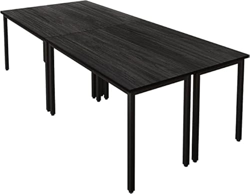 Bonzy Home Conference Tables 9ft Office Computer Desk for Meeting Room Study Writing Printer Podcast Table Save Space Design for 10 People Modern Black 4PCS (110.2"x47.2"x29.5", Black) Bonzy Home