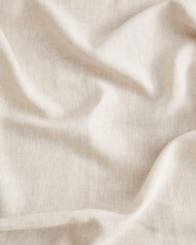 Bed Threads - Linen Fitted Sheet - 100% French Flax Linen - 170 GSM - Luxury & Eco-Friendly - Breathable, Durable & Soft - Single Fitted Sheet Only - Machine Washable - Twin XL - Oatmeal Bed Threads