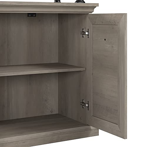 Coliseum Designer Bookcase with Doors in Driftwood Gray by Bush Business Furniture Bush Business Furniture