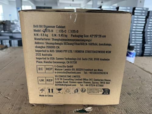 VEVOR Tap Dispenser Cabinet, Five-Drawer Tap Organizer Cabinet for #2-56-#12-28 Steel Tap Dispenser Organizer Cabinet with Labels, 60-Compartment Stackable Tap Cabinet for Tap Storage VEVOR