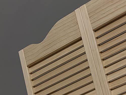 LTL Home Products 853242 Pinecroft Louvered Café Door, Solid Pine Wood, 32"x42", Unfinished LTL Home Products