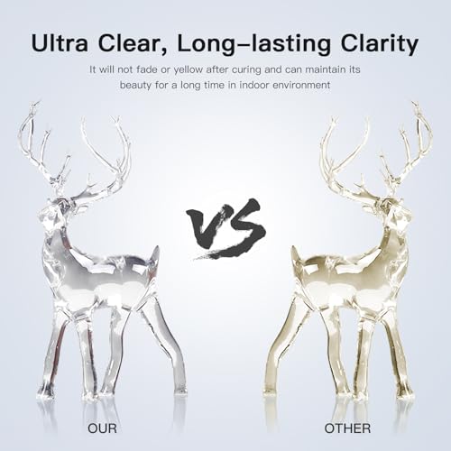 NOVA3D Ultra Clear Water Washable 3D Printer Resin High Precision 405nm LCD UV Fast Curing 3D Printing Resin for LCD DLP Resin 3D Printers, Resist Yellowing & Low Odor (Ultra Clear, 1kg) NOVA3D