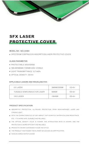 SFX OD6+ Protective Cover for Laser Marking Machines Laser Engraver Protective Cover Laser Ptotective Cover 360° Protection UV, YAG, Semiconductor Laser Safe Customizable Size(350 * 350 * 1000) XINCHENG PRECISION
