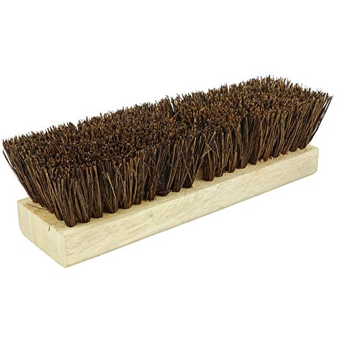 Weiler 44026 Heavy Duty Deck Scrub Brush with Natural Palmyra Bristles for Wooden Decks, Conrete Patios, and Other Rough Surfaces Weiler