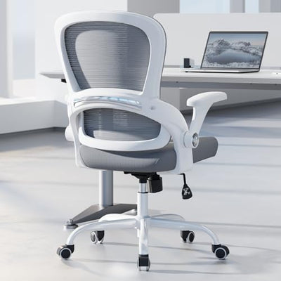 TRALT Ergonomic Office Chair - Comfy Desk Chair with Back Support, Home Office Desk Chairs, Computer Chair, 330lbs Wide Seat Big and Tall Office Chair for Executives (Grey)