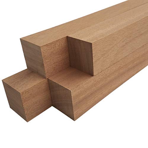 Mahogany Lumber Square Turning Blanks (4pc) (2" x 2" x 18) Barrington Hardwoods