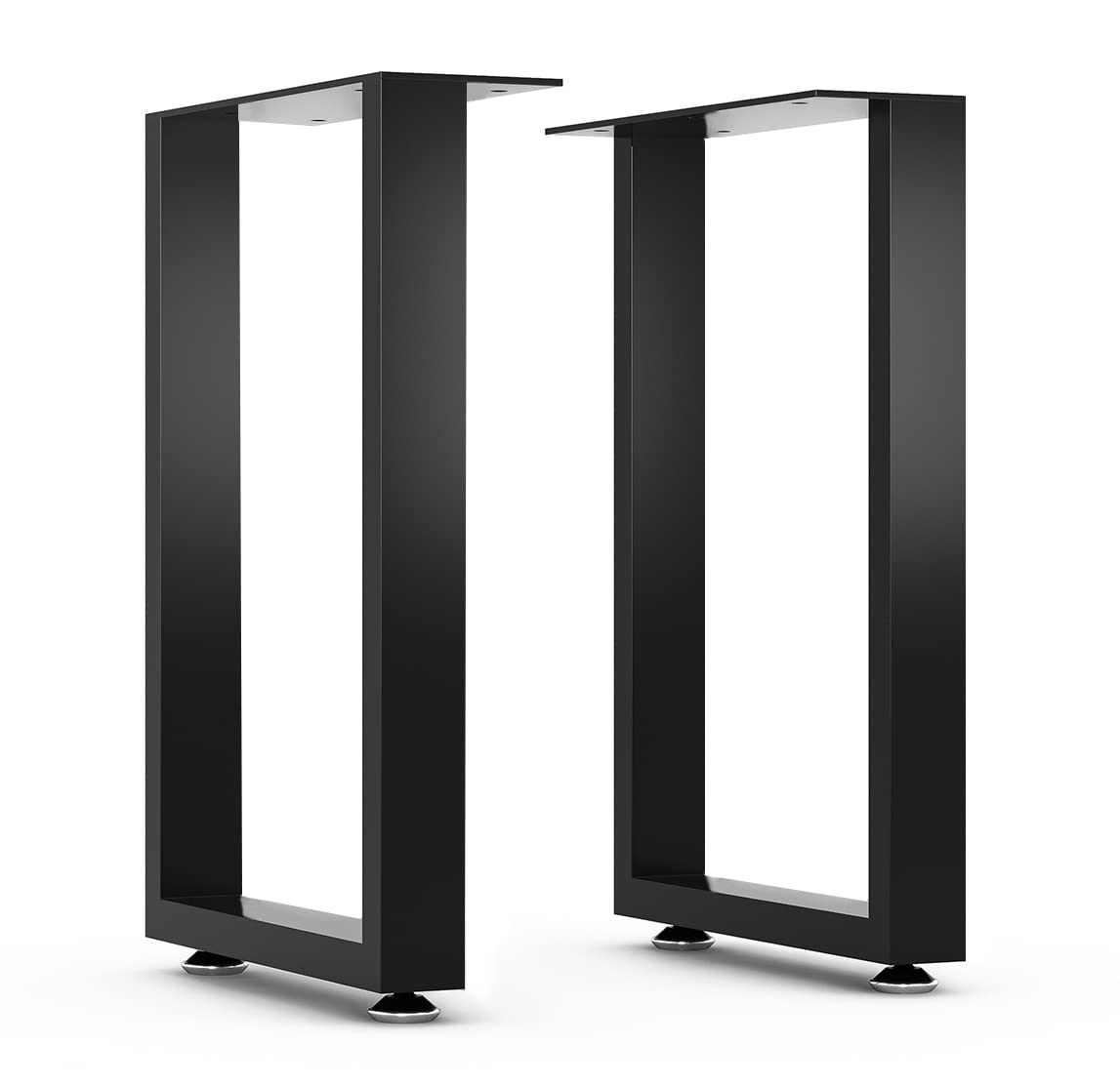 Luffioner 16” Bench Legs,Metal Table Legs Heavy Duty Furniture Legs 16",Coffee Table Legs Side Table Legs,16”Height 11”Wide,Set of 2 Luffioner