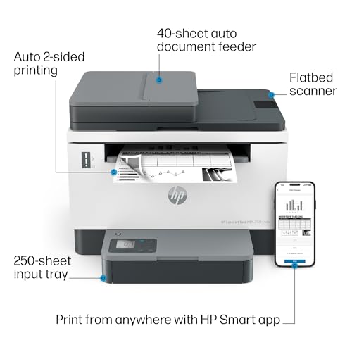 HP LaserJet-Tank MFP 2604sdw Wireless Black & White Printer Prefilled With Up to 2 Years of Original HP-Toner (381V1A) HP