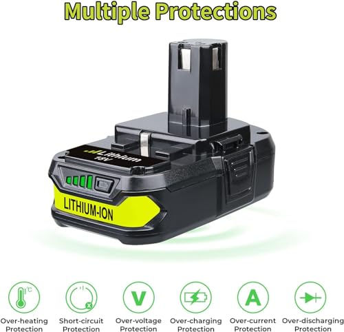 FERRYBOAT 2Pack 3600mAh P102 Replacement for Ryobi 18V Battery Compatible with Ryobi 18 Volt Battery Lithium-ion P102 P103 P104 P105 P107 P108 P109 P122 P190 FERRYBOAT