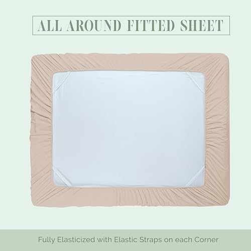 Elegant Comfort 1500 Premium Hotel Quality 18-24 Inches Deep - Extra Deep Pocket Single Fitted Sheet for High Mattress, Luxury and Softest, Smart Pocket - Wrinkle Free, King, Cream Elegant Comfort