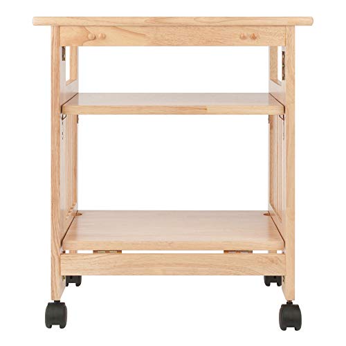 Winsome Mission 2-Shelf Wood Mobile Printer Stand, Brown (81628) Winsome