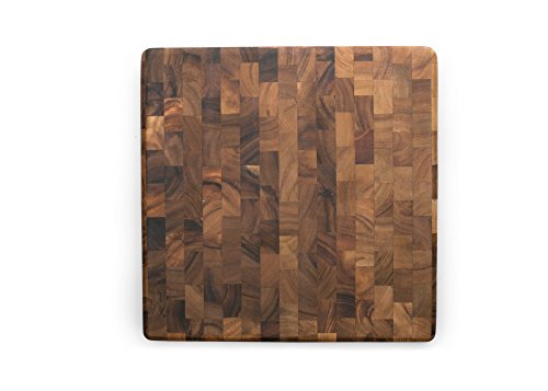 Ironwood Gourmet 28218 Square Charleston End Grain Chef's Board , Acacia Wood 14" Square Ironwood Gourmet