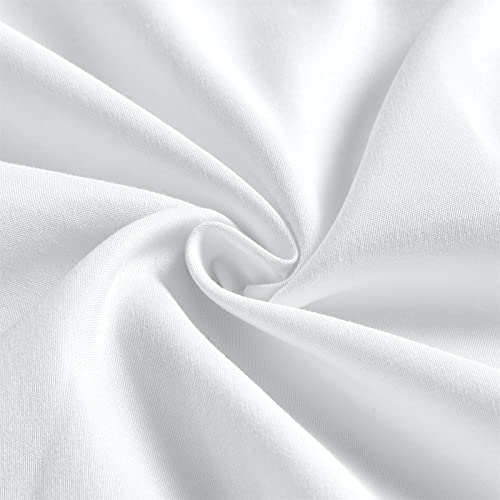 FreshCulture Twin Flat Sheets Only, Pack of 6, Soft Microfiber Bedding Sheets for Home, Salons, Hotels, Bulk Flat Sheets Only Twin Size (White) FreshCulture
