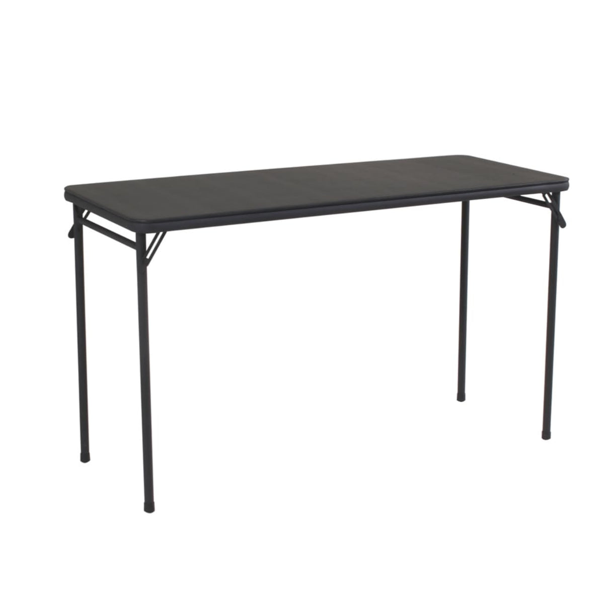 COSCO 20" x 48" Vinyl Top Folding Table, Black Cosco
