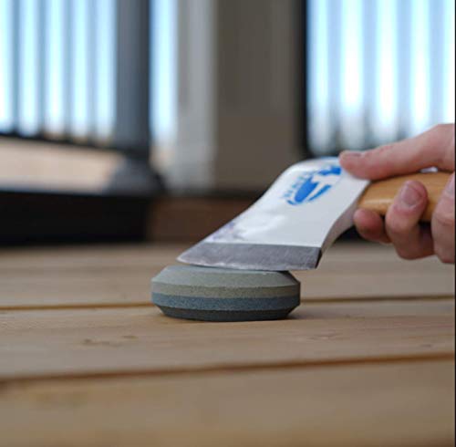 WATL Official Dual Grit Axe & Hatchet Sharpening Stone | Premium World Axe Throwing League Whetstone for Razor-Sharp Blade Maintenance WATL