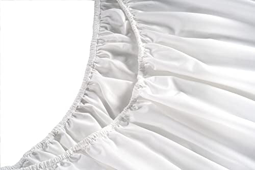 LANE LINEN Queen Sheet Set - 450 Thread Count Premium Soft Long Staple 100% Cotton Sheet, Hotel Luxury Sateen Silky Finish, Snug Fit 15" Deep Pocket, Low Pill, Machine Washable - White Sheets LANE LINEN