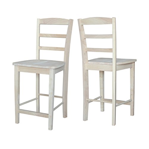 International Concepts 24-Inch Madrid Counter Stool, Unfinished IC International Concepts