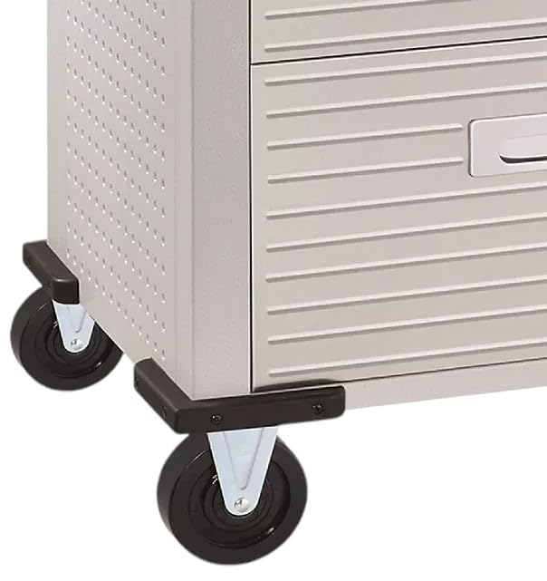 Heavy-Duty Rolling Workbench with Drawers and Cabinet, 77" W x 20" D x 37.5" H, (Granite, 11 Drawer) Generic