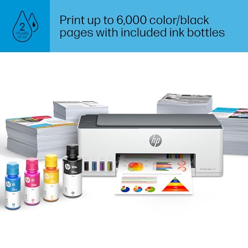 HP Smart Tank 5101 Wireless All-in-One Ink Tank Printer with 2 years of ink included,Print, scan, copy, Best-for-home, Refillable ink tank (1F3Y0A) HP