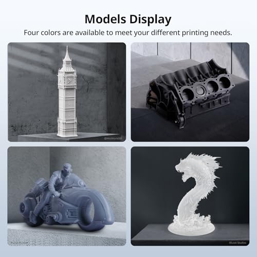 ANYCUBIC High Speed 3D Printer Resin 2.0, Print Up to 3X Faster, Special for Anycubic Photon Mono M5s/M7 Series, Particularly Apply for Large-Size 3D Printing Models, Low Odor (Black, 1kg) ANYCUBIC