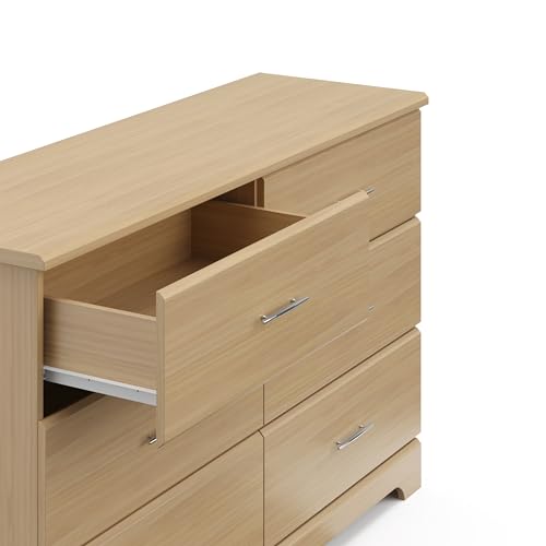 Storkcraft Brookside 6 Drawer Double Dresser (Driftwood) – Dresser For Nursery, 6 Drawer Dresser, Kids Dresser, Nursery Dresser Drawer Organizer, Chest of Drawers Stork Craft