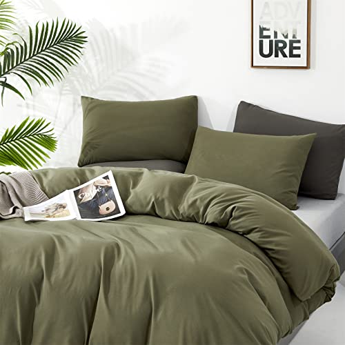 Pureant Olive Green Comforter Sets Queen Size Solid Dark Green Bedding Comforters Plain Army Green Soft Cozy Quilts Women Men Dark Grass Green Blankets Modern Minimalist Hunter Green Comforters Pureant