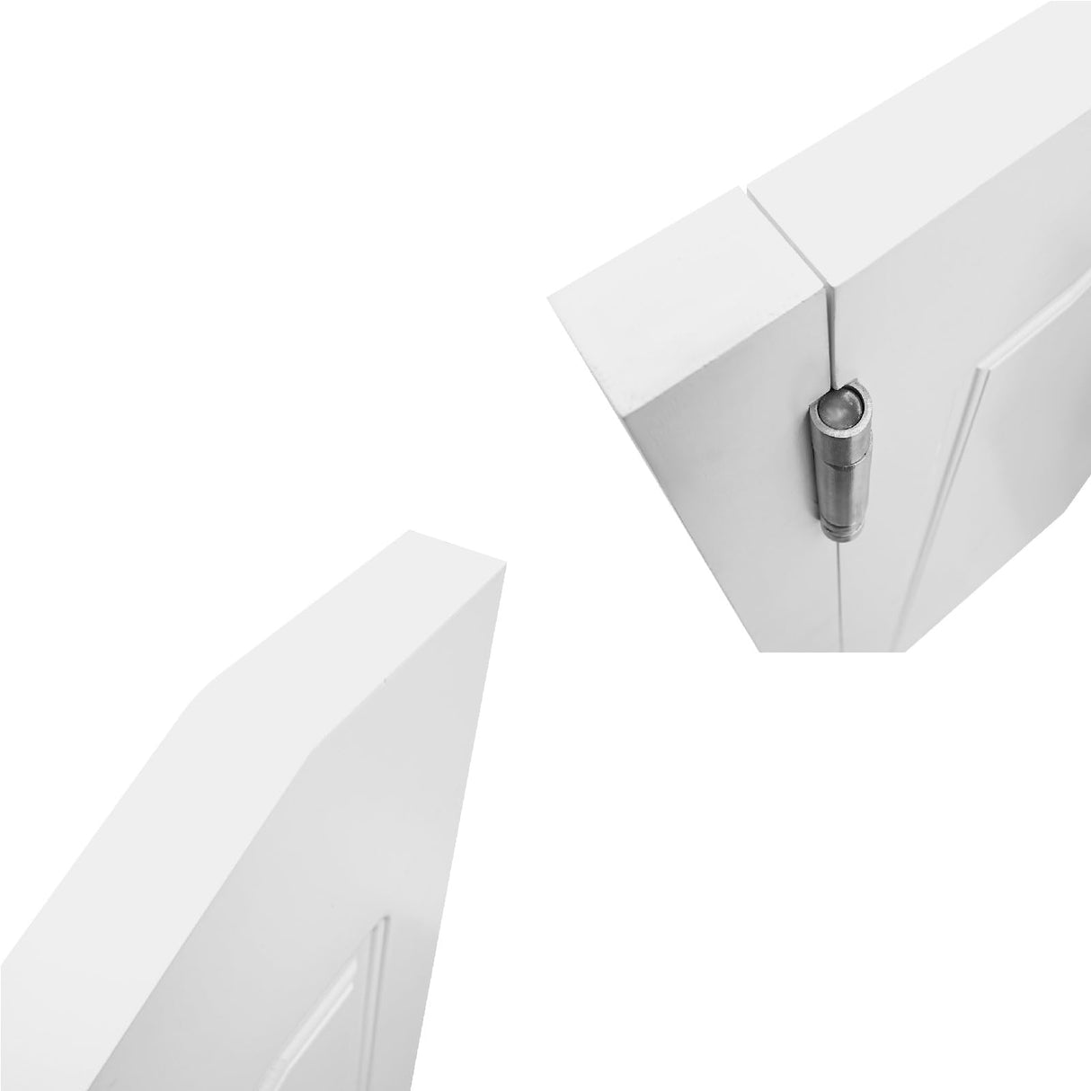 Swinging Doors Cafe Doors, Cafe Saloon Doors, Interior Wood Door Swing Door with Metal Hinges, Bar Saloon Swinging Doors for Kitchen Stairs Bedroom Entrance Partition (White A, 35.83x41.93in) Pinelicorn