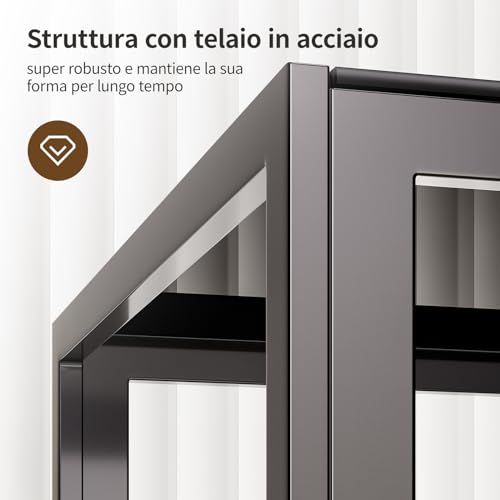 Bealife Kitchen Dining Table Set for 6, Tempered Glass 7 Piece Table and Chairs Set Modern for Home, Kitchen, Living Room, Dining Room,Black Bealife