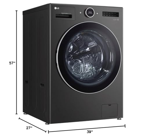 LG WM6998HBA Ventless Washer/Dryer Combo LG WashCombo All-in-One 5.0 cu. ft. Mega Capacity with Inverter HeatPump Technology and Direct Drive Motor LG
