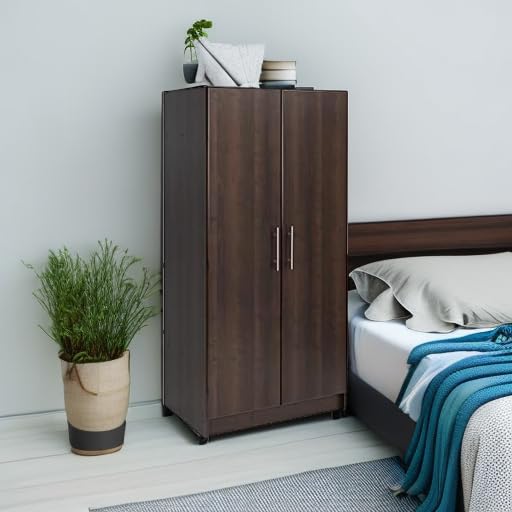Prepac Elite 32" Storage Cabinet Closet, Brown Storage Cabinet, Linen Cabinet, Wardrobe Cabinet with Hanging Rail and Shelves 20" D x 32" W x 35" H, EEW-3264 Prepac