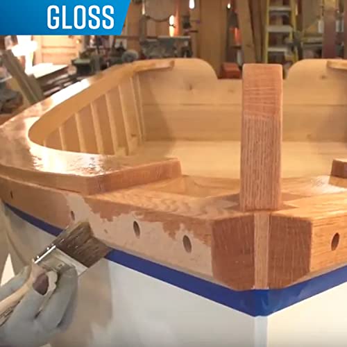 TotalBoat-486490 Lust Marine Varnish, High Gloss and Matte Finish for Wood, Boats, Outdoor Furniture (High Gloss, Gallon) TotalBoat