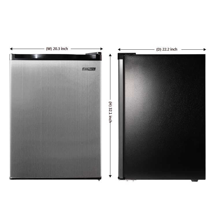 Conserv 20in STAINLESS Compact Refrigerator 4.5cF Reversible Door 110V Conserv