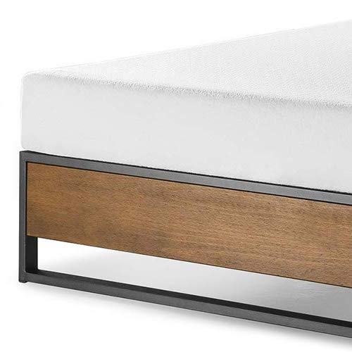 ZINUS Suzanne 14 Inch Bamboo & Metal Queen Platform Bed Frame - Award-Winning Design, No Box Spring Needed, Chestnut Brown ZINUS