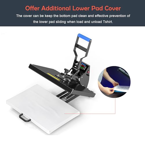 Delclynee 16" x 24" Slide Out (12.25") Heat Press Machine for T Shirts, Clamshell Pull Out Lower Platen, Industrial-Quality Digital Sublimation Printer for Heat Transfer Vinyl Delclynee