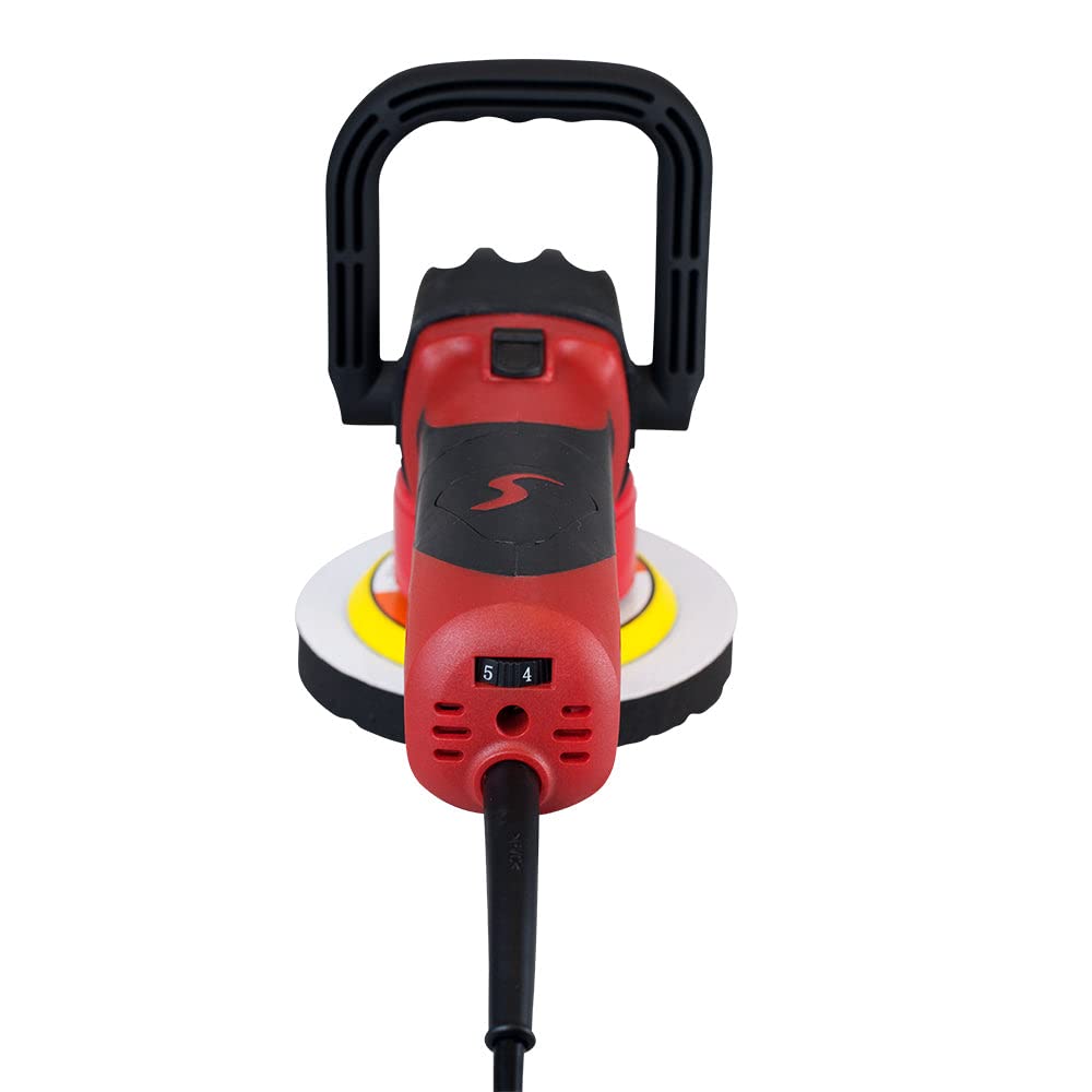 Shurhold 3100 Dual Action Polisher Buffer, Car Buffer and Boat Polishing Machine with Standard Side Handle and 20ft Long Power Cord, 2,500-6,500 OPM,Red,Black Shurhold