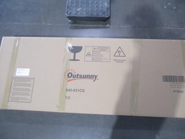 Outsunny 9' x 6' Outdoor Storage Shed, Garden Tool Metal Shed with Foundation Kit, Double Lockable Door, Air Vents and Sloping Roof, for Backyard, Patio, Lawn, Dark Gray Outsunny