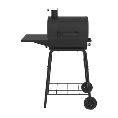 Nexgrill 17.5" Charcoal Barrel Grill with Side Shelf, Perfect for Outdoor Cooking & Grilling, BBQs, Camping, Patio, Garden, Backyard, Tailgating, Black, 810-0063